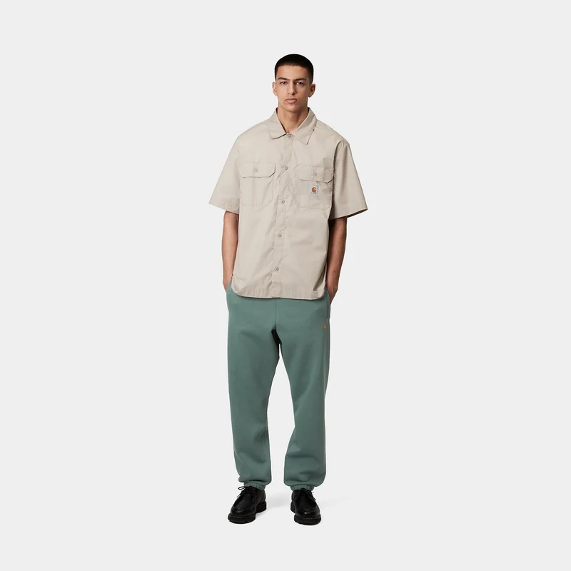 Carhartt WIP Herren Chase Jogginghose - Silber Kiefer / Gold