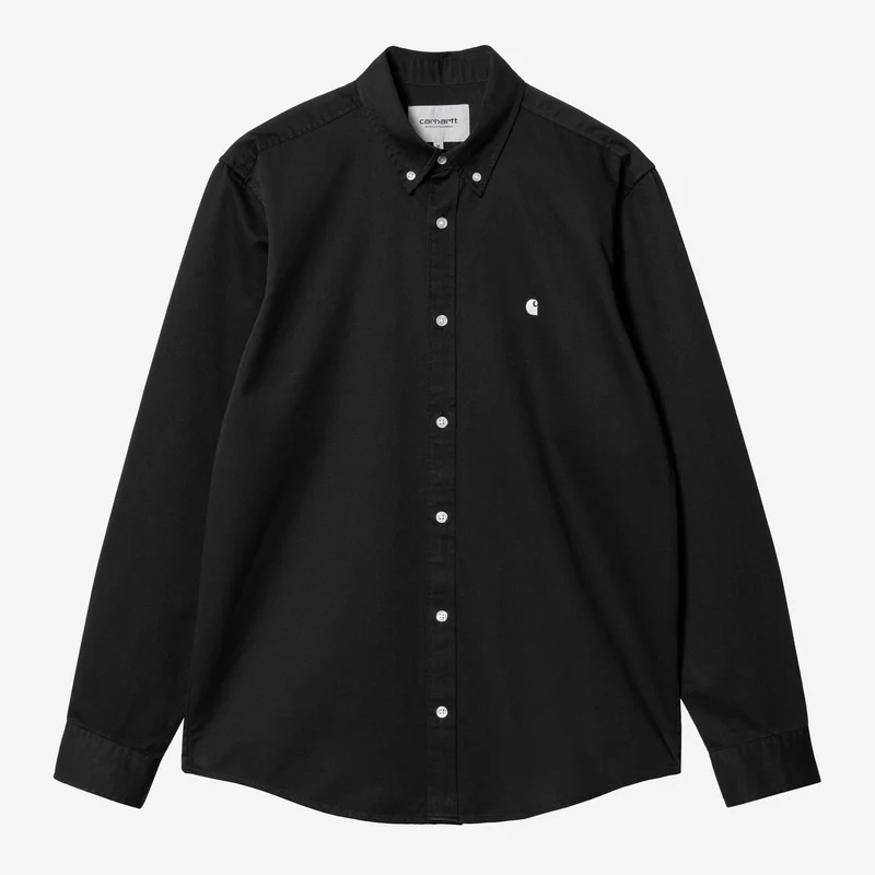 Carhartt WIP Madison Herrenhemd | Schwarz / Wachs