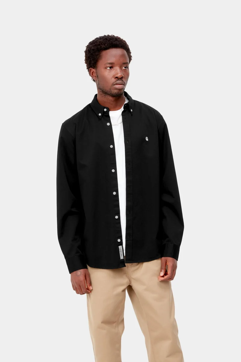 Carhartt WIP Madison Herrenhemd | Schwarz / Wachs