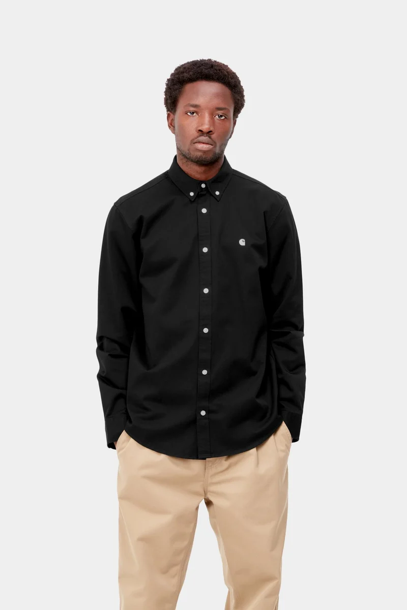 Carhartt WIP Madison Herrenhemd | Schwarz / Wachs