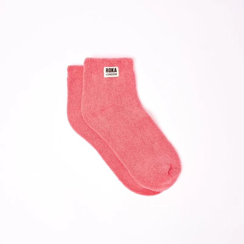 ROKA Watford Bio-Baumwoll-Crop-Socken | Koralle