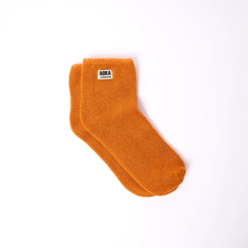 ROKA Watford Bio-Baumwoll-Crop-Socken | Gebranntes Orange