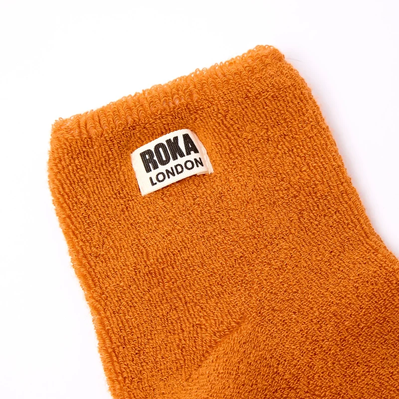 ROKA Watford Bio-Baumwoll-Crop-Socken | Gebranntes Orange