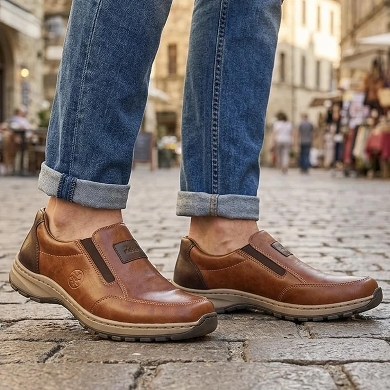 Extra-Wide Slip-On Shoes - RKR32528 / 319 099 - Tan