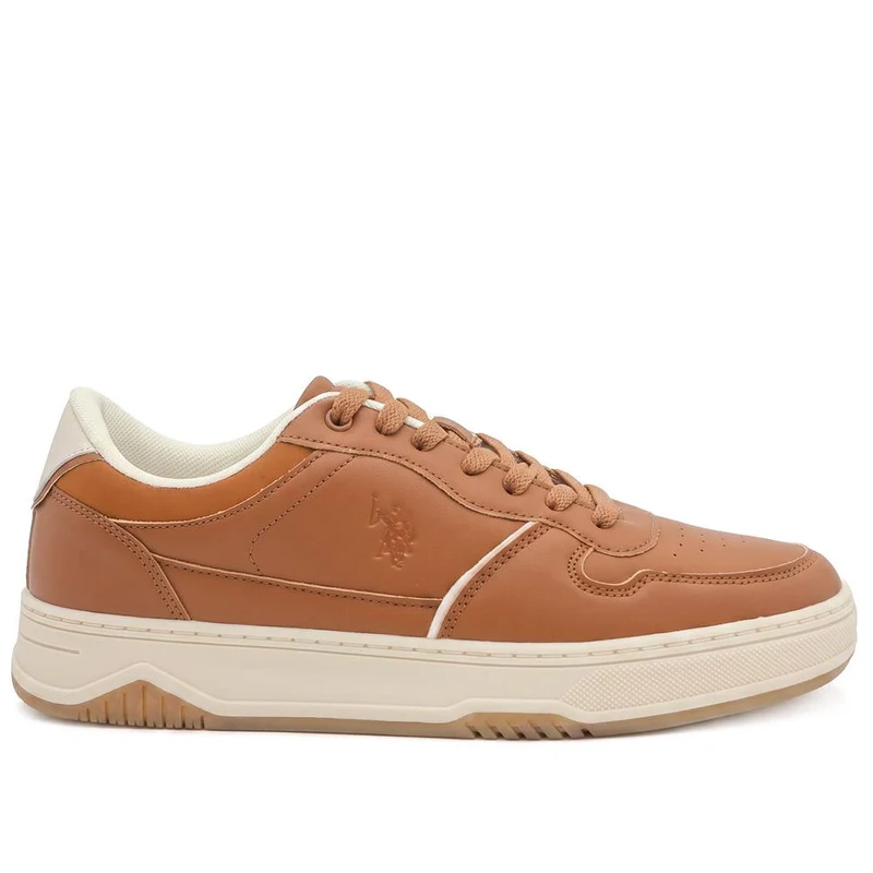 US Polo Assn Low Top Lace Up Trainers - USPOL43009 / 330 482 - Tan