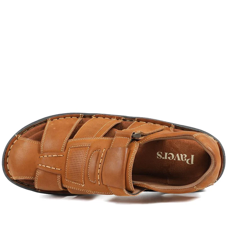 Leather Touch Fasten Fisherman Sandals - AATRA43005 / 328 928 - Tan