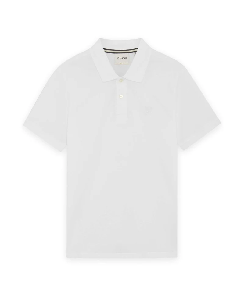 Lyle & Scott Herren-Poloshirt mit Abnähern an den Ärmelbündchen | Weiß