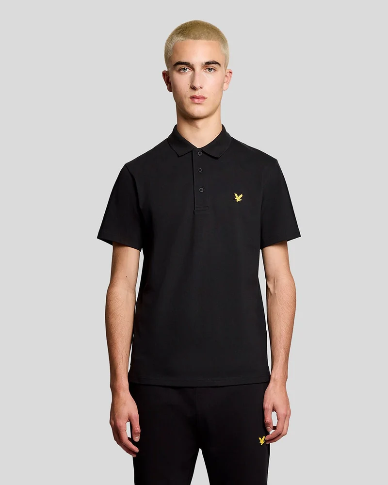 Lyle & Scott Herren-Sportpoloshirt | Tiefschwarz