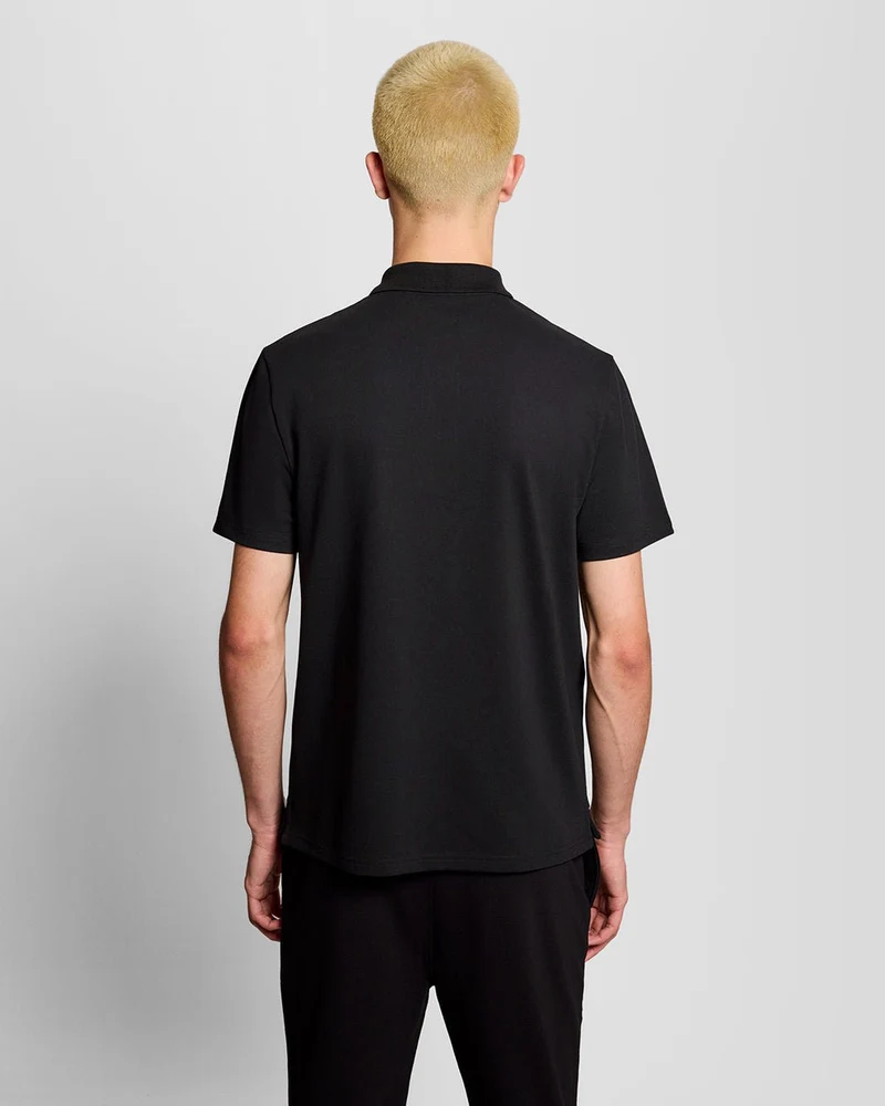 Lyle & Scott Herren-Sportpoloshirt | Tiefschwarz