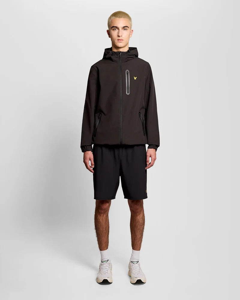 Lyle & Scott Sportliche Herrenjacke mit Kapuze, wasserabweisend | Tiefschwarz
