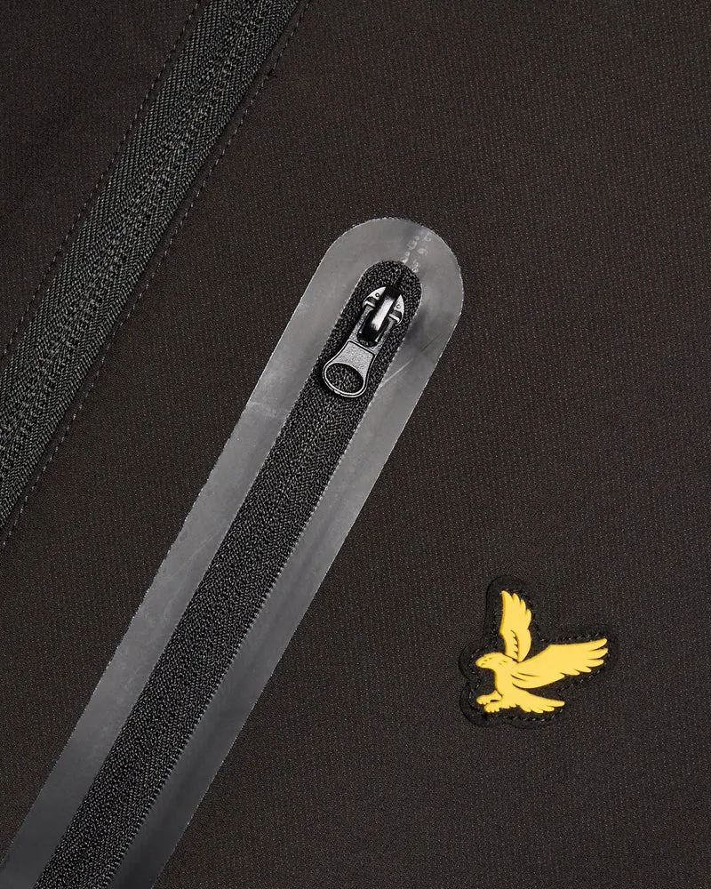 Lyle & Scott Sportliche Herrenjacke mit Kapuze, wasserabweisend | Tiefschwarz