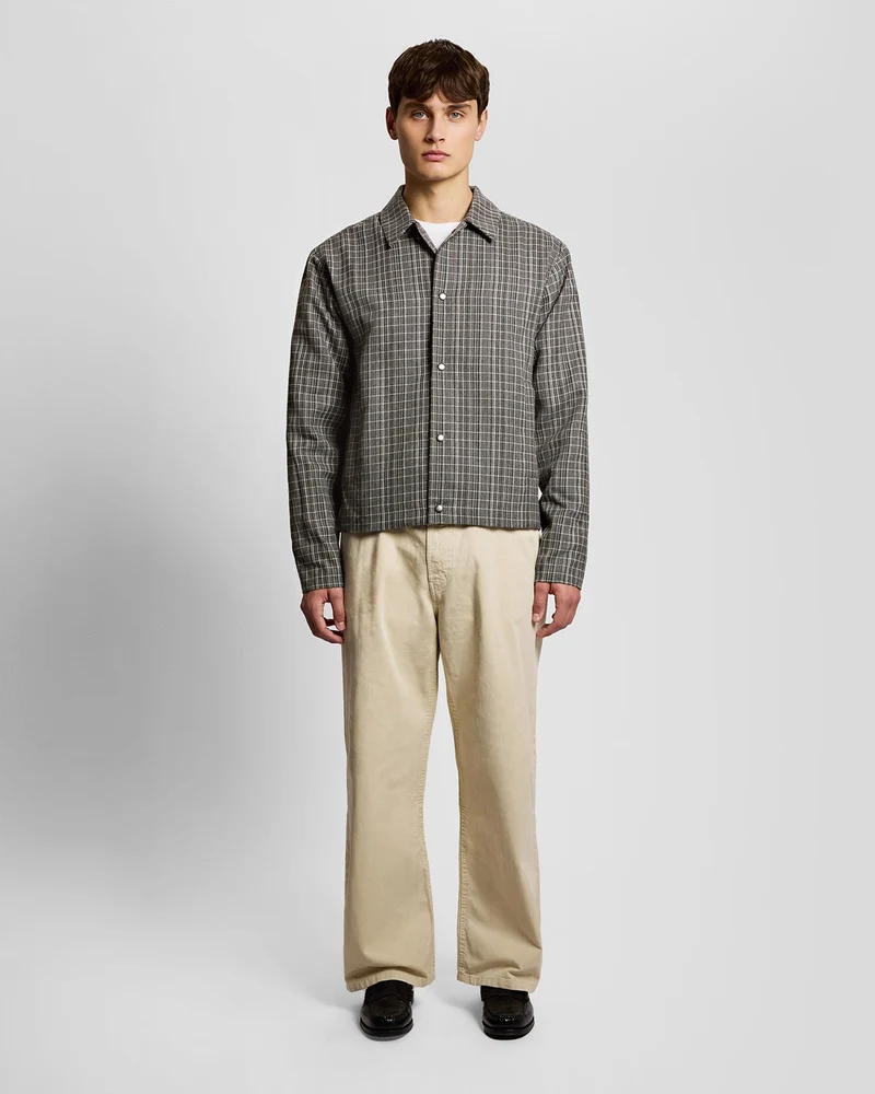 Lyle & Scott Leichtes Herren-Overshirt mit Karomuster | Lack