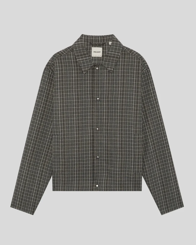 Lyle & Scott Leichtes Herren-Overshirt mit Karomuster | Lack