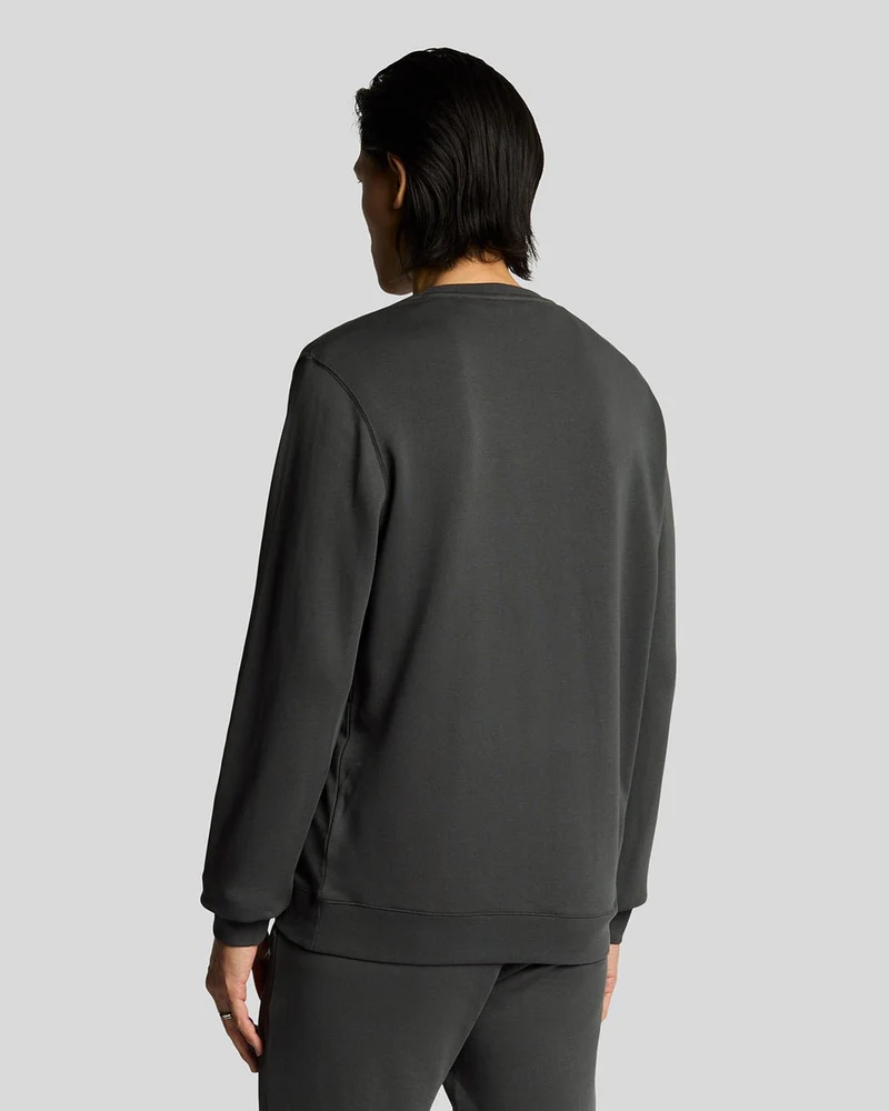 Lyle & Scott Herren-Sweatshirt aus superfeiner Baumwolle mit Rundhalsausschnitt | Anthrazit