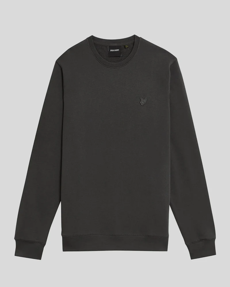 Lyle & Scott Herren-Sweatshirt aus superfeiner Baumwolle mit Rundhalsausschnitt | Anthrazit