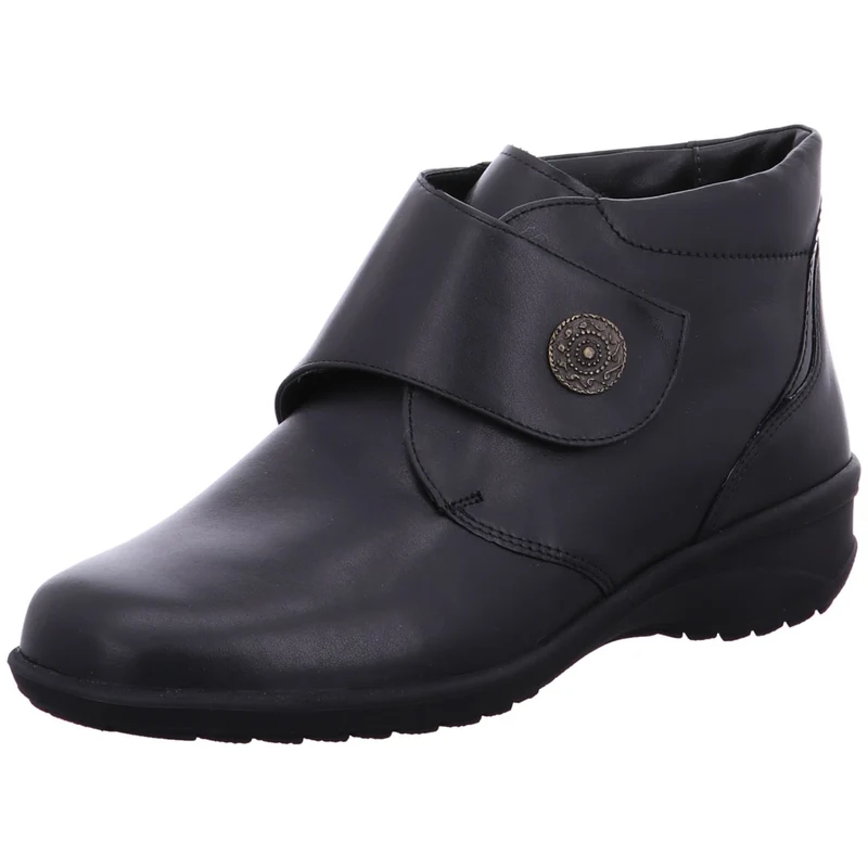 Solidus Stiefelette Karo schwarz
