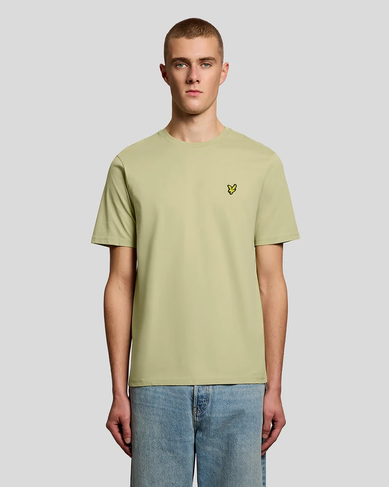 Lyle & Scott Herren-T-Shirt aus Baumwolle mit Rundhalsausschnitt | Kräutergrün