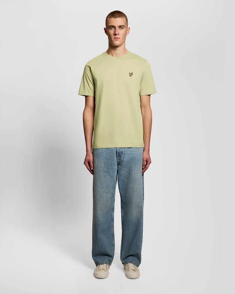 Lyle & Scott Herren-T-Shirt aus Baumwolle mit Rundhalsausschnitt | Kräutergrün