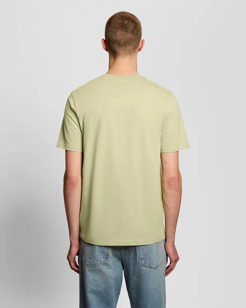 Lyle & Scott Herren-T-Shirt aus Baumwolle mit Rundhalsausschnitt | Kräutergrün