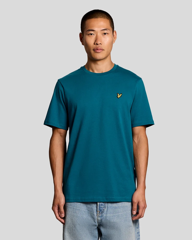 Lyle & Scott Herren-T-Shirt aus Baumwolle mit Rundhalsausschnitt | Lagune
