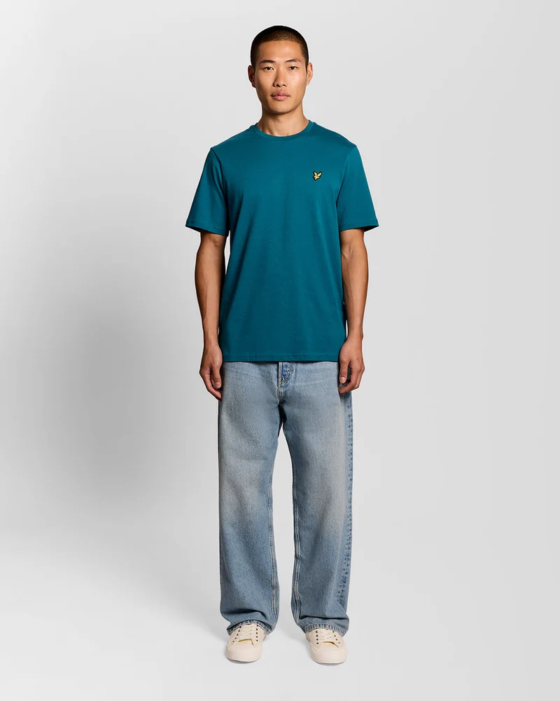 Lyle & Scott Herren-T-Shirt aus Baumwolle mit Rundhalsausschnitt | Lagune