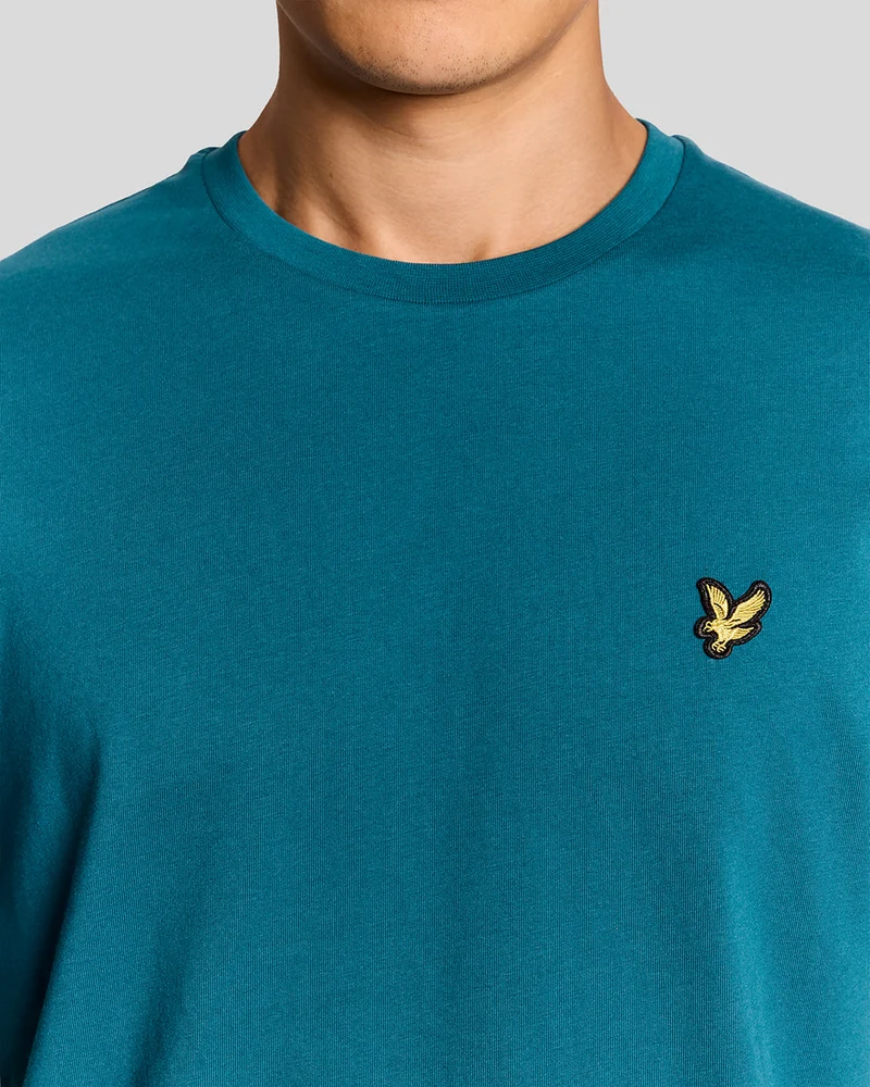 Lyle & Scott Herren-T-Shirt aus Baumwolle mit Rundhalsausschnitt | Lagune