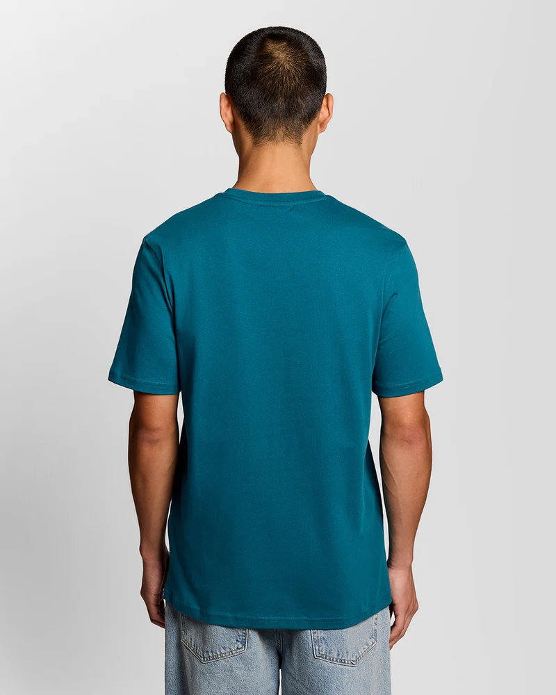 Lyle & Scott Herren-T-Shirt aus Baumwolle mit Rundhalsausschnitt | Lagune