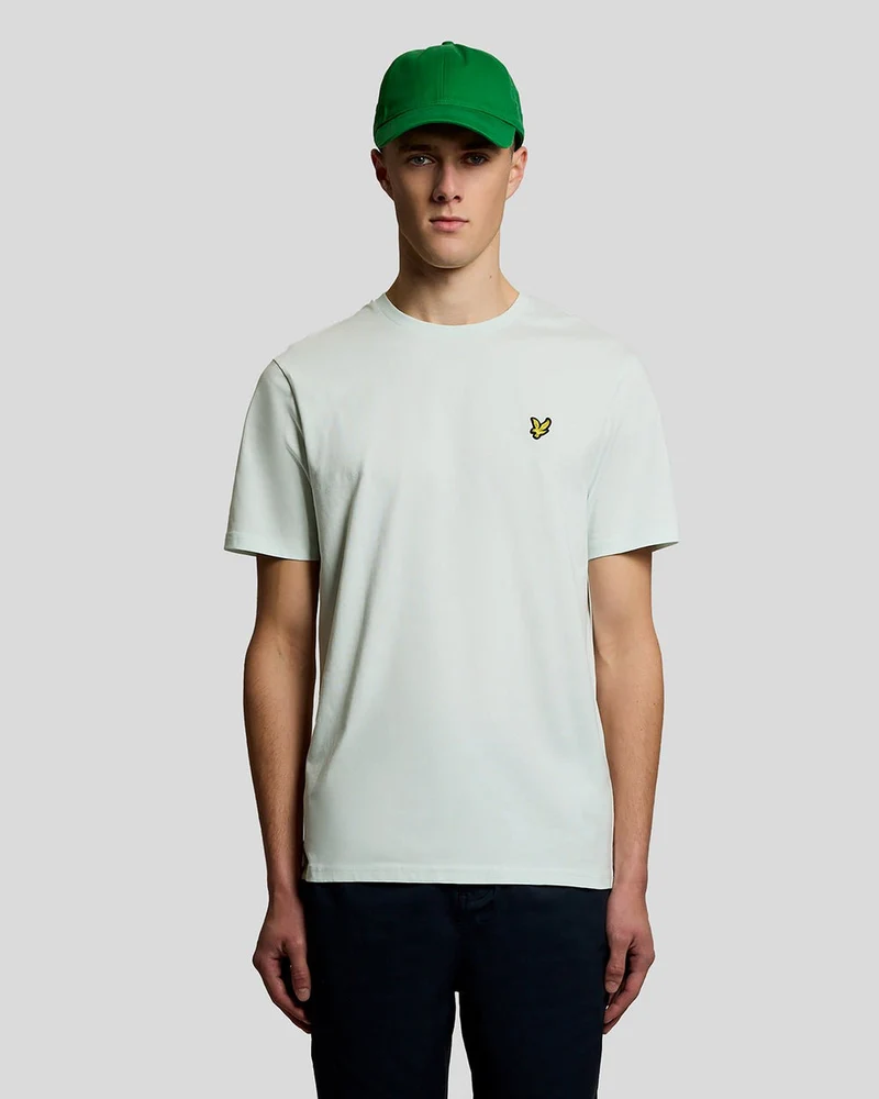 Lyle & Scott Herren-T-Shirt aus Baumwolle mit Rundhalsausschnitt | Blaues Eis
