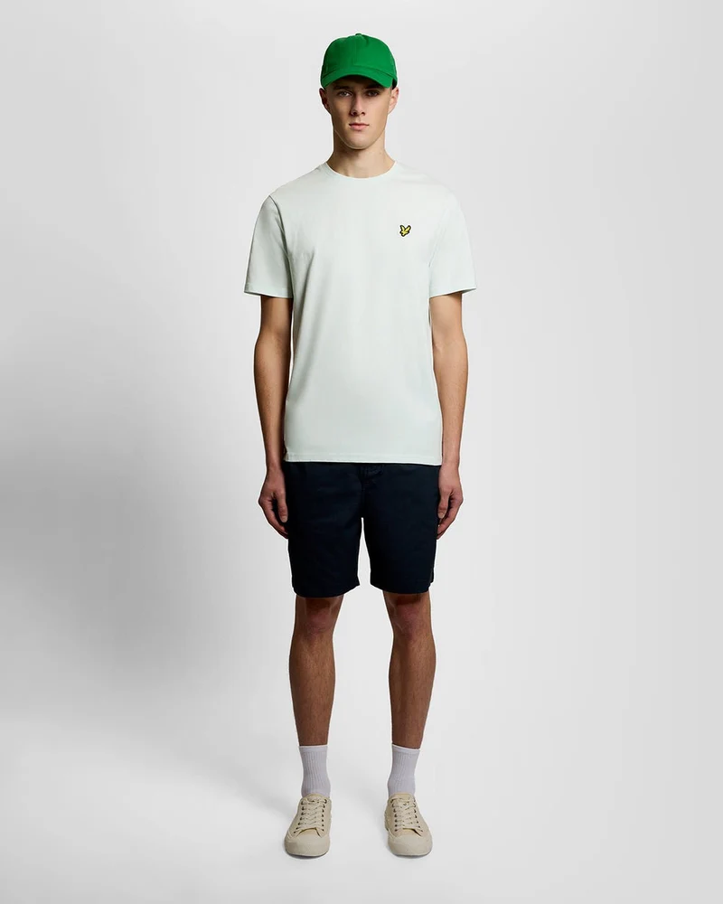 Lyle & Scott Herren-T-Shirt aus Baumwolle mit Rundhalsausschnitt | Blaues Eis