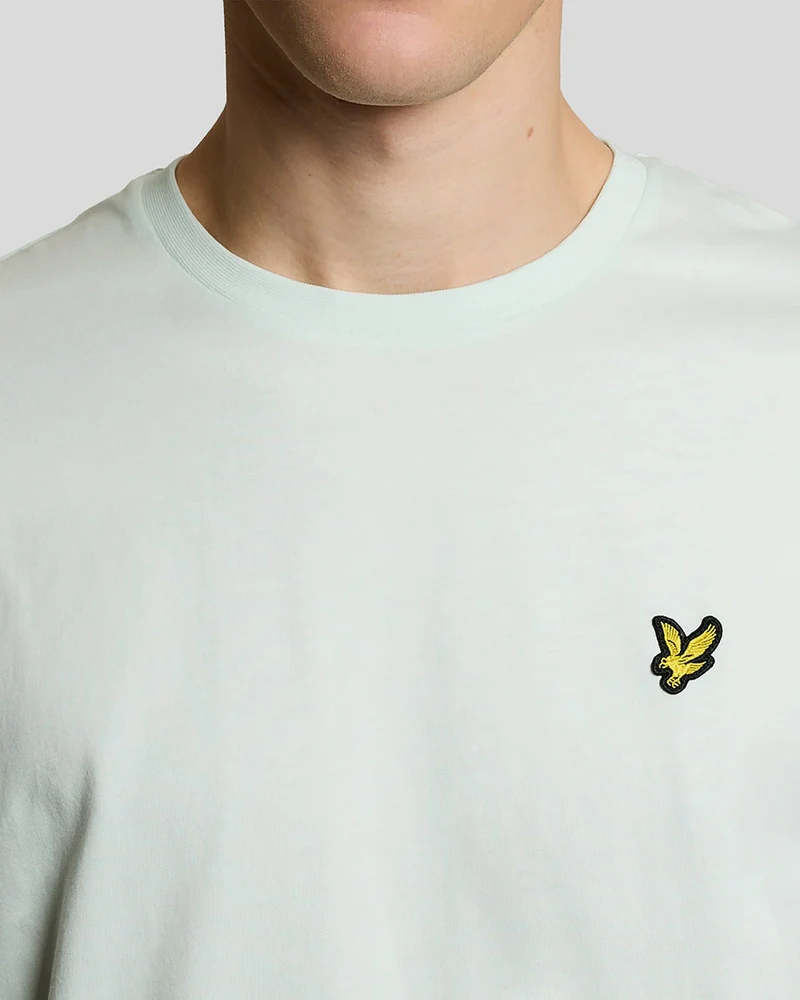 Lyle & Scott Herren-T-Shirt aus Baumwolle mit Rundhalsausschnitt | Blaues Eis