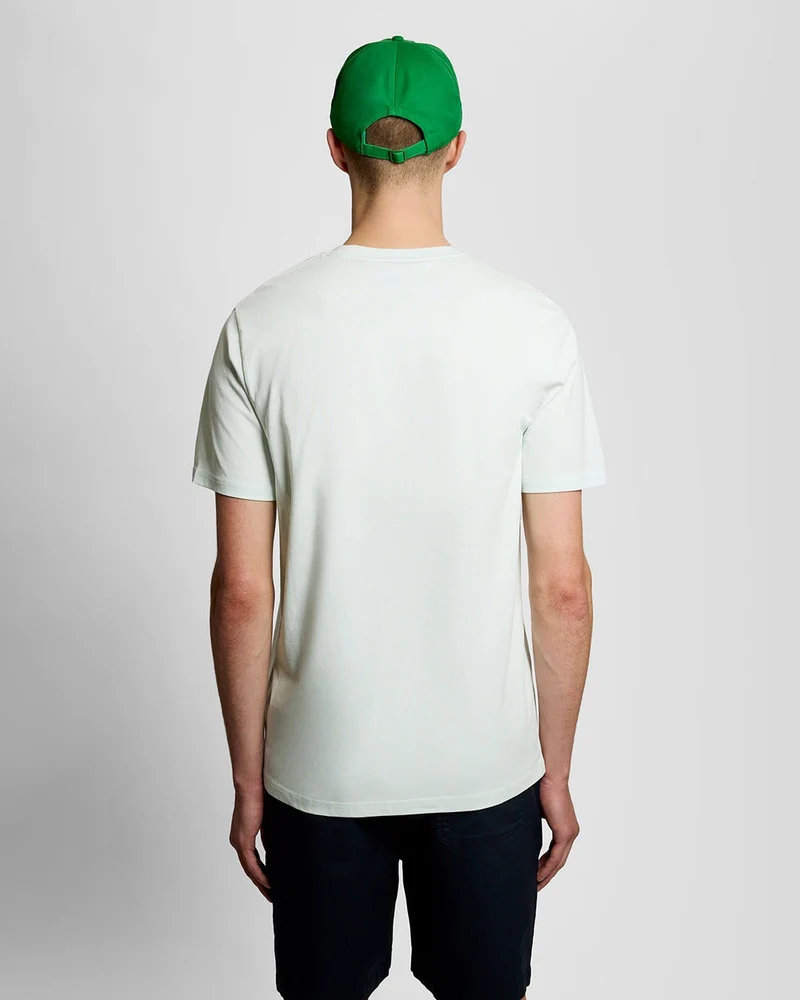 Lyle & Scott Herren-T-Shirt aus Baumwolle mit Rundhalsausschnitt | Blaues Eis