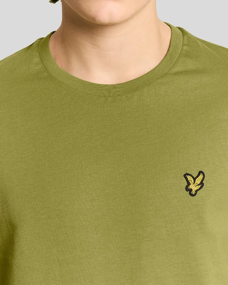 Lyle & Scott Herren-T-Shirt aus Baumwolle mit Rundhalsausschnitt | Strauchgrün