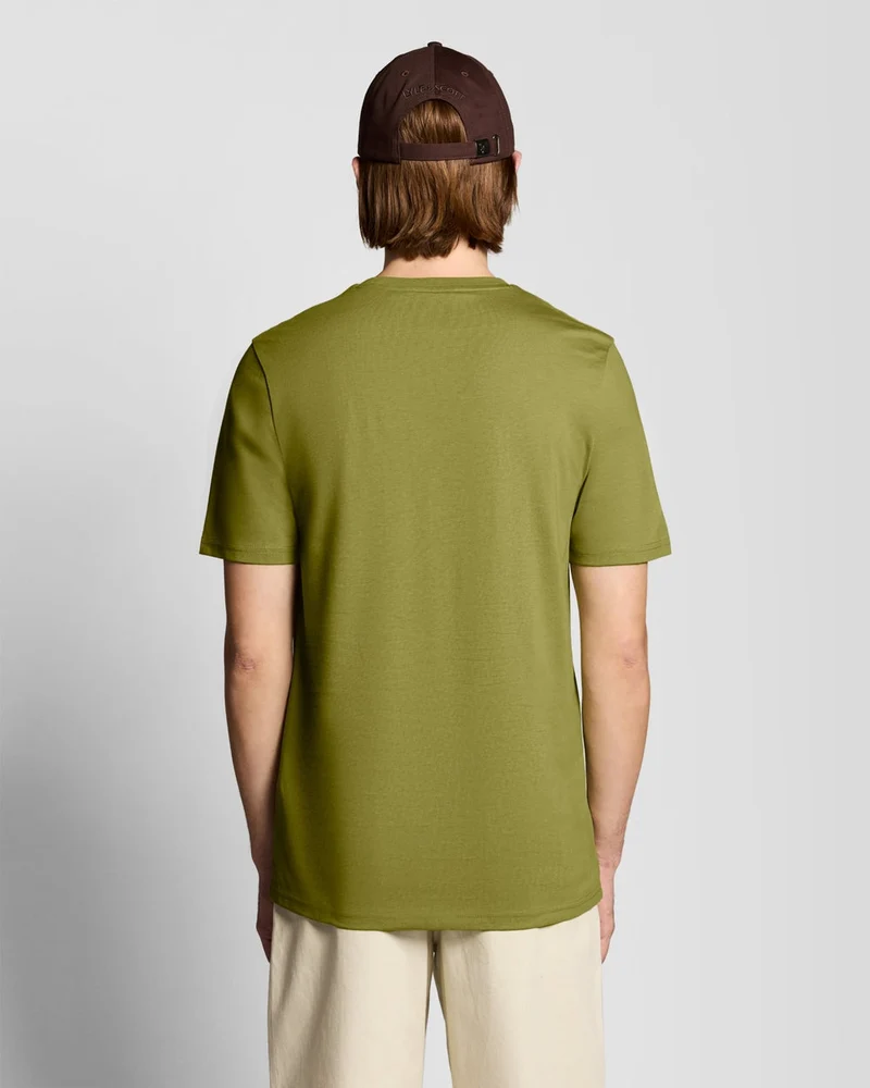 Lyle & Scott Herren-T-Shirt aus Baumwolle mit Rundhalsausschnitt | Strauchgrün