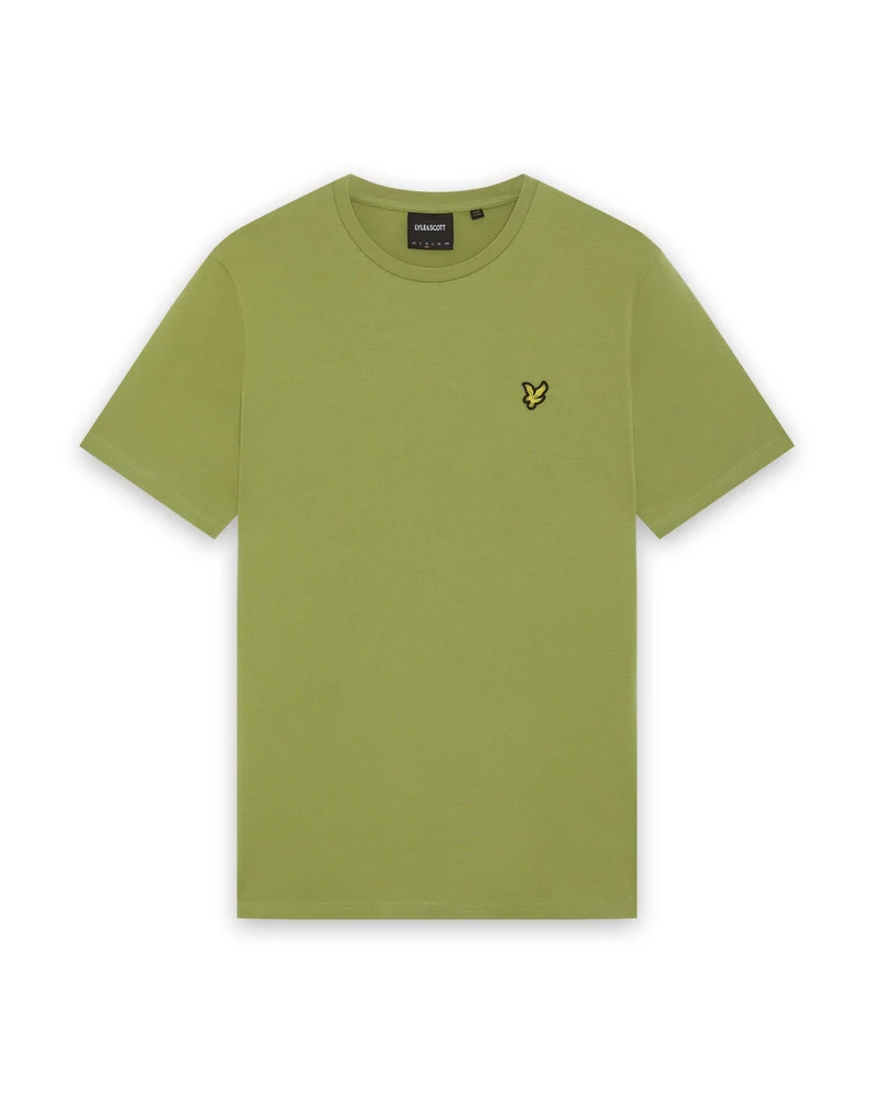 Lyle & Scott Herren-T-Shirt aus Baumwolle mit Rundhalsausschnitt | Strauchgrün