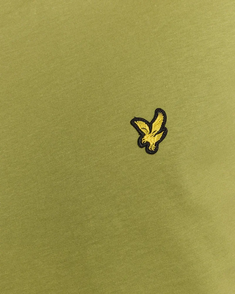 Lyle & Scott Herren-T-Shirt aus Baumwolle mit Rundhalsausschnitt | Strauchgrün
