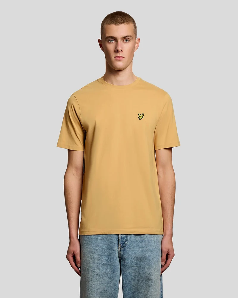 Lyle & Scott Herren-T-Shirt aus Baumwolle mit Rundhalsausschnitt | Wabenmuster