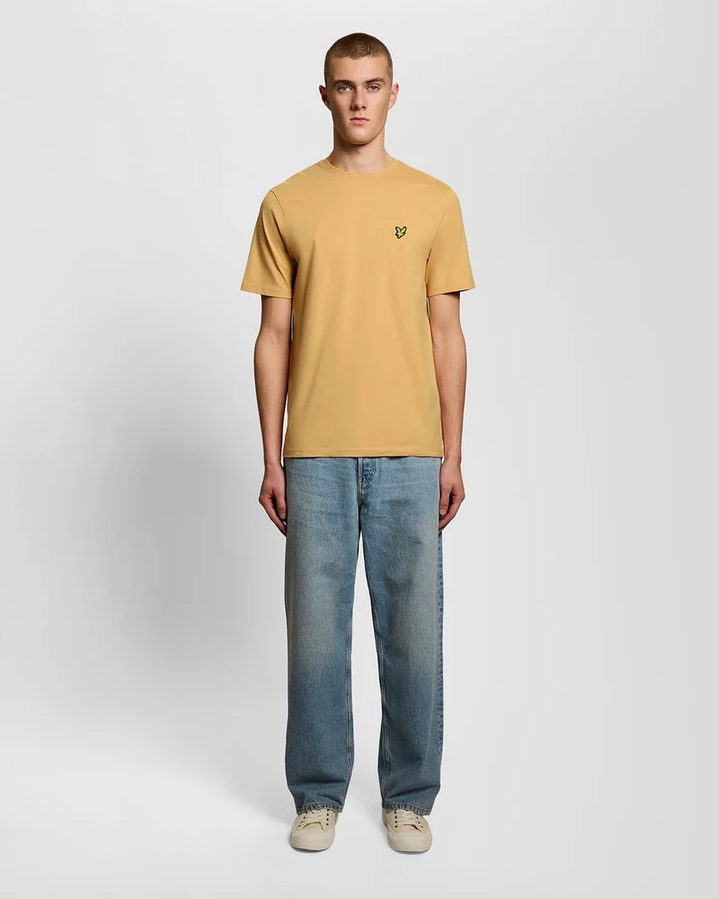 Lyle & Scott Herren-T-Shirt aus Baumwolle mit Rundhalsausschnitt | Wabenmuster