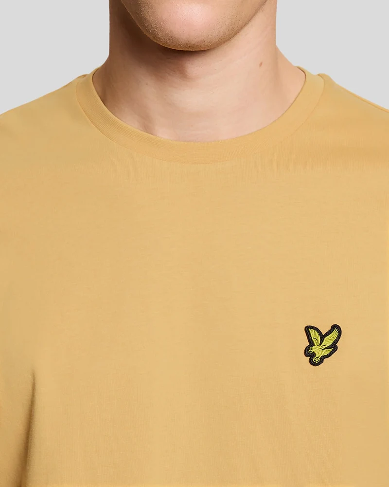 Lyle & Scott Herren-T-Shirt aus Baumwolle mit Rundhalsausschnitt | Wabenmuster
