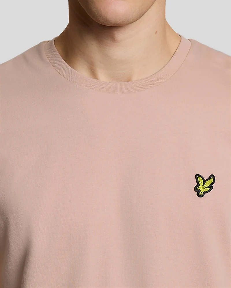 Lyle & Scott Herren-T-Shirt aus Baumwolle mit Rundhalsausschnitt | Rosa Grapefruit