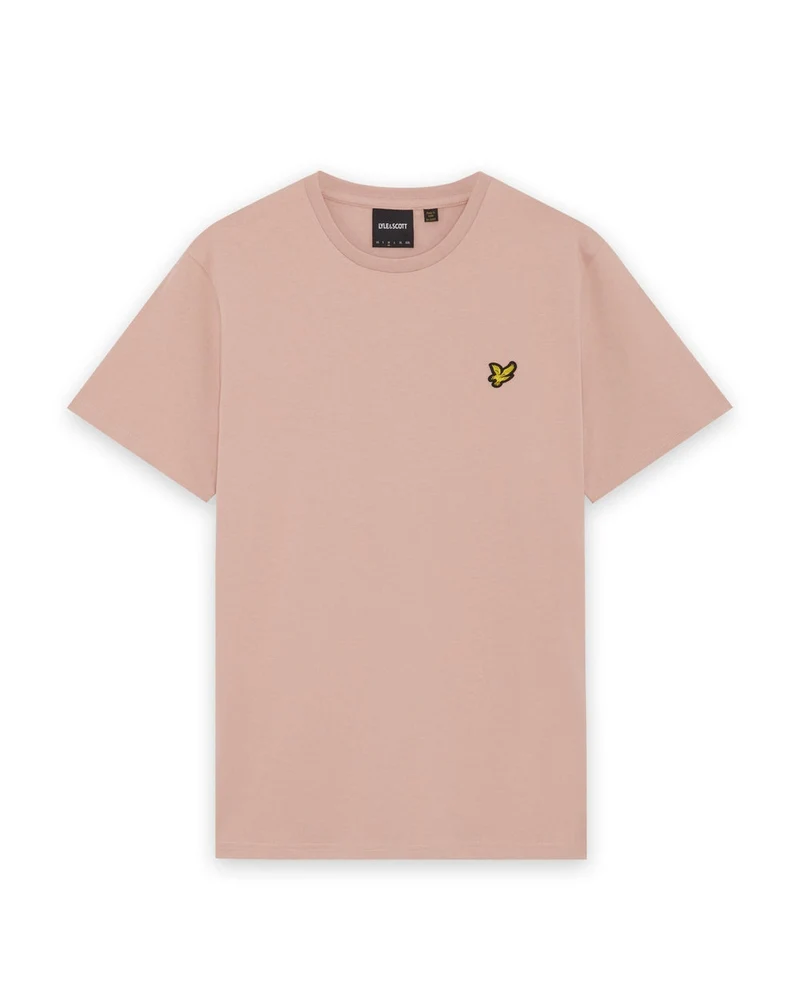 Lyle & Scott Herren-T-Shirt aus Baumwolle mit Rundhalsausschnitt | Rosa Grapefruit