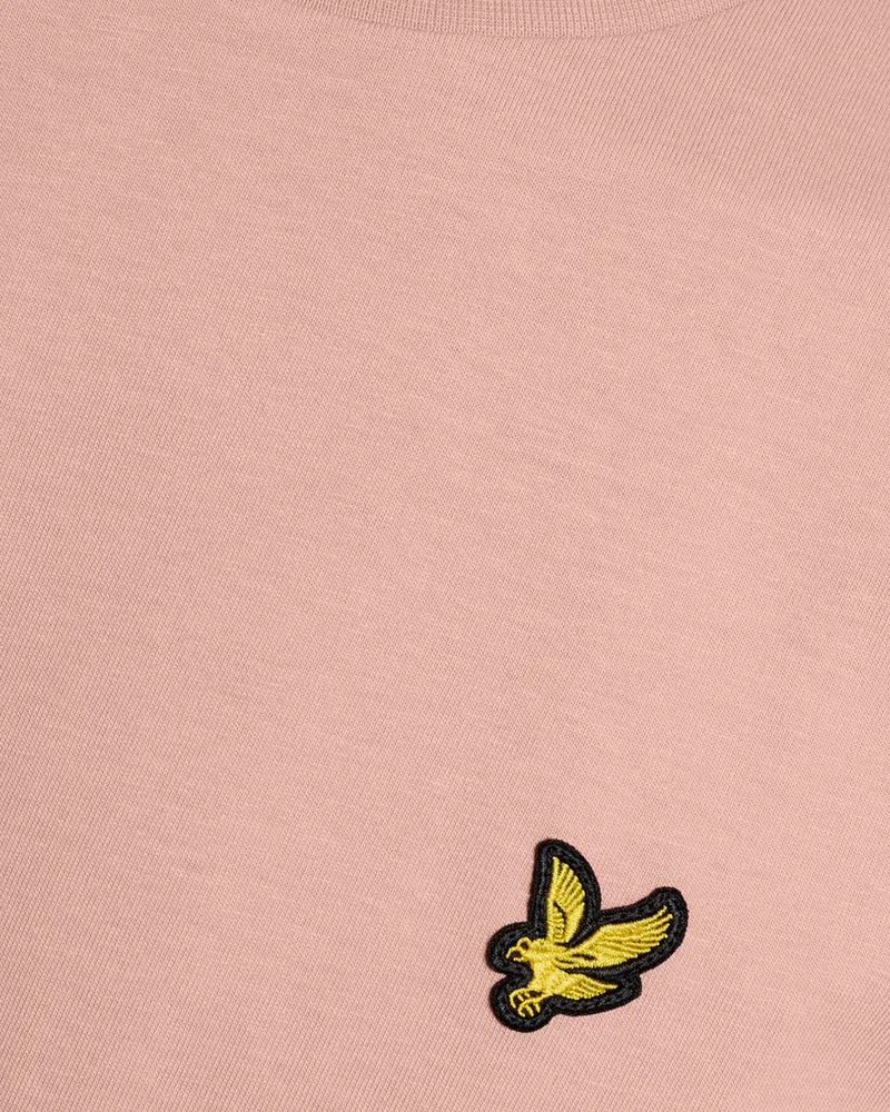 Lyle & Scott Herren-T-Shirt aus Baumwolle mit Rundhalsausschnitt | Rosa Grapefruit