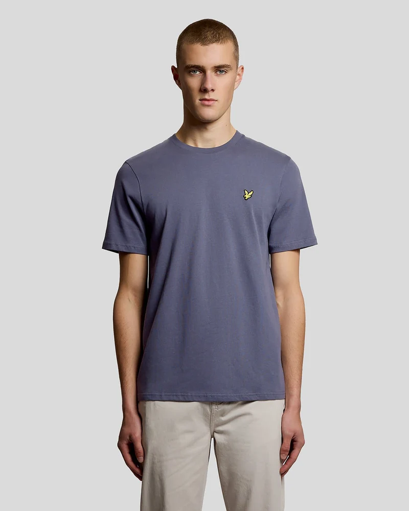 Lyle & Scott Herren-T-Shirt aus Baumwolle mit Rundhalsausschnitt | Greystone