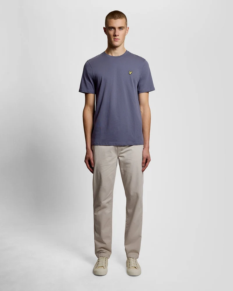 Lyle & Scott Herren-T-Shirt aus Baumwolle mit Rundhalsausschnitt | Greystone