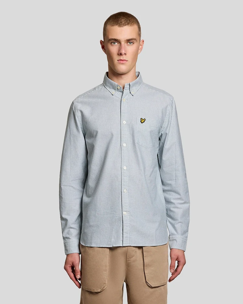 Lyle & Scott Herren-Oxfordhemd aus Baumwolle mit Streifen | Everglade