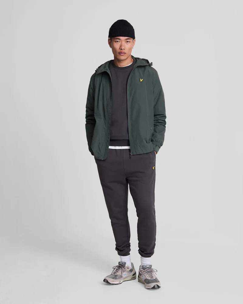 Lyle & Scott Herren-Kapuzenjacke, wasserabweisend | Gunmetal