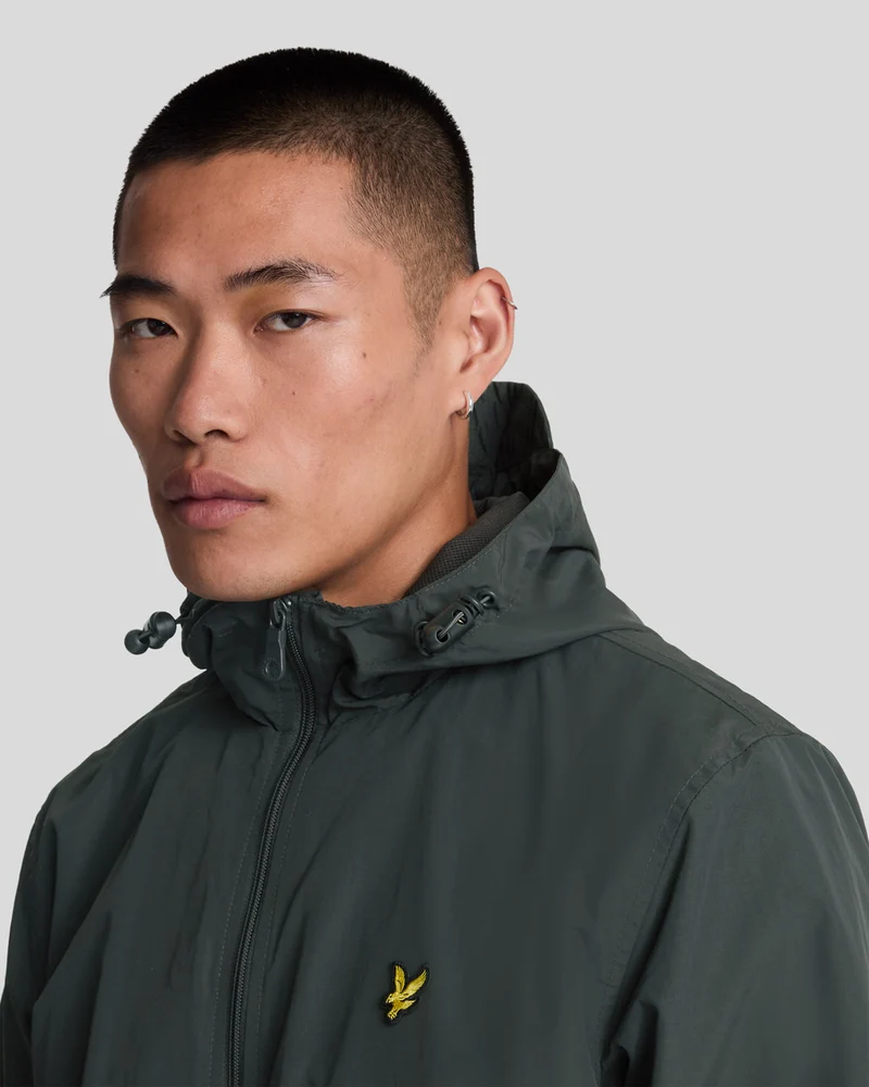 Lyle & Scott Herren-Kapuzenjacke, wasserabweisend | Gunmetal