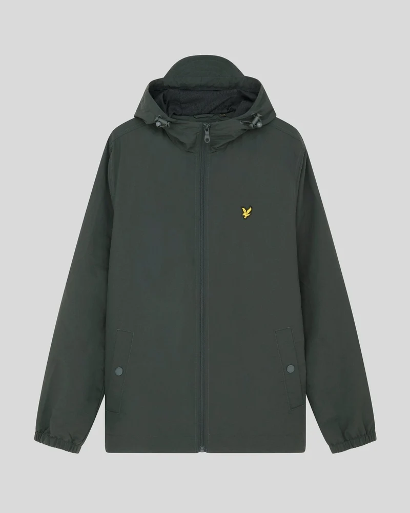 Lyle & Scott Herren-Kapuzenjacke, wasserabweisend | Gunmetal
