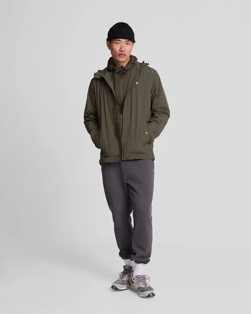 Lyle & Scott Herren-Kapuzenjacke, wasserabweisend | Olivgrün