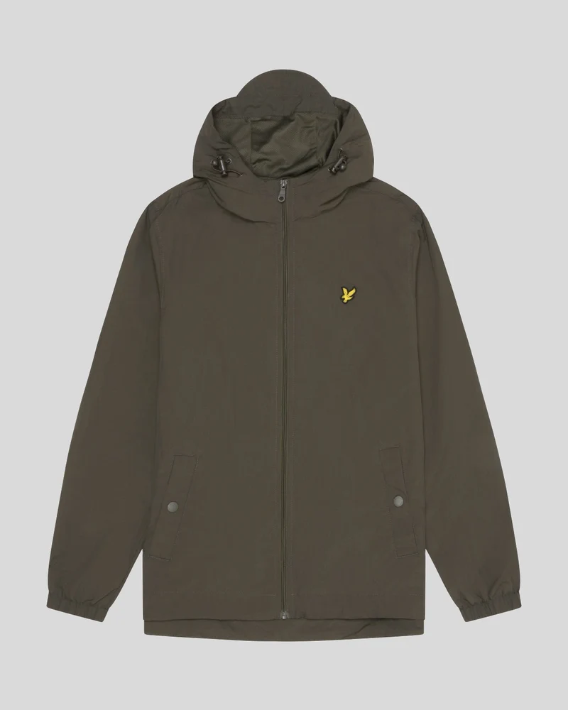 Lyle & Scott Herren-Kapuzenjacke, wasserabweisend | Olivgrün