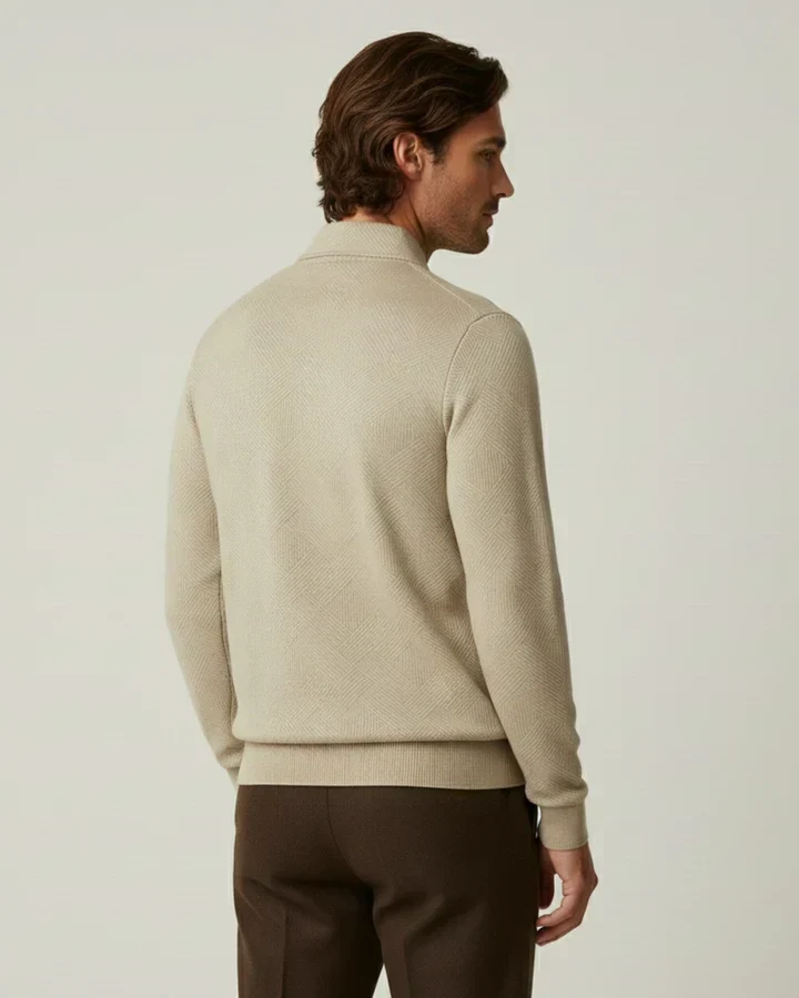 Herrenpullover mit Polokragen und Reißverschluss – Gauthier